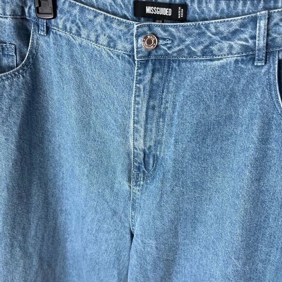 Missguided wide leg baggy high waist ombré jeans size 14 - Picture 6 of 14